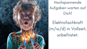 Stellenausschreibung: Elektrofachkraft (m/w/d) in Vollzeit, unbefristet.